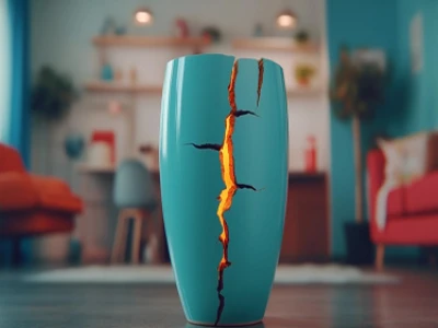 Ilustração de homem em frente a privada com o estômago parecendo uma lava-roupas.