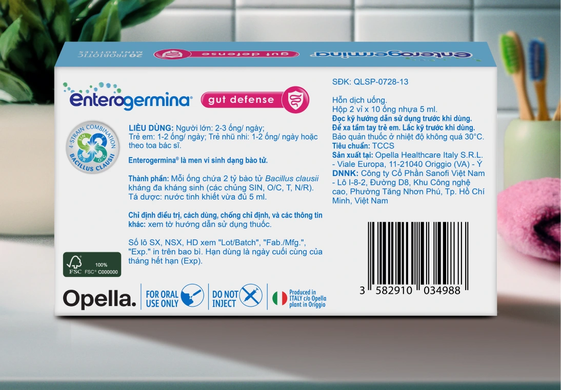 Enterogermina 2 TỶ bào tử - packshot back