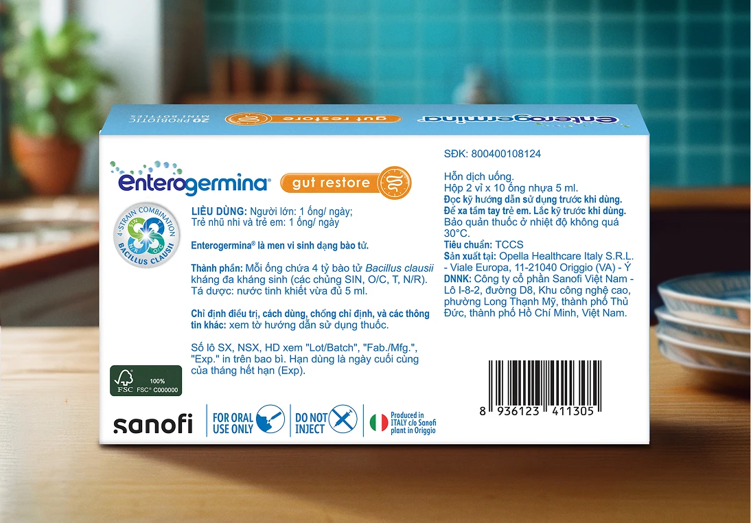 Enterogermina® Gut Restore - packshot back