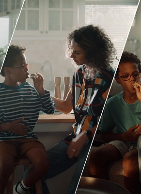 Criança fazendo uso de Enterogermina.